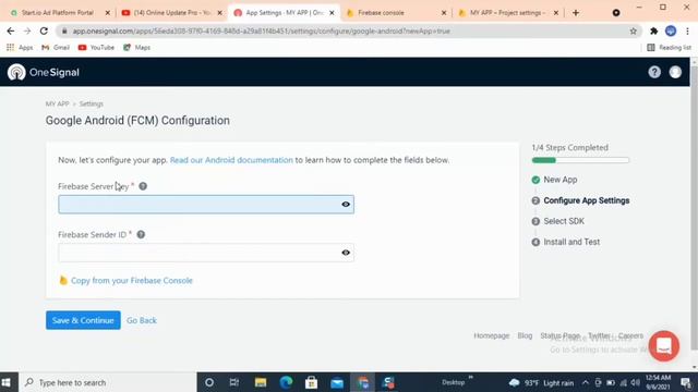 Onesignal push notification account create।Firebase Server Key।Firebase Sender ID।app onesignal SMS смотреть онлайн
