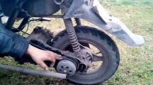 Пепелац-скутер с двигателем от мотоблока.