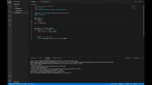#FastAPI contact html | Templates | FastAPI jinja2 [Arabic] смотреть онлайн