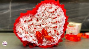 БУКЕТ из Raffaello в Форме СЕРДЦА! Как Сделать Каркас для Букета, Пошаговый МК!