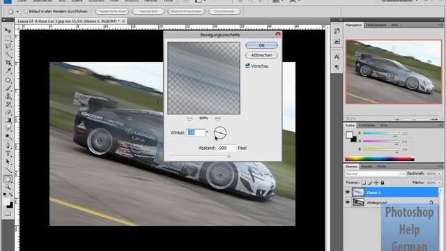 Adobe Photoshop CS4 Tutorial - Geschwindigkeitseffekt смотреть онлайн