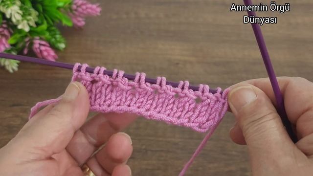MUHTEŞEM✔️Kolay Yelek Hırka Şal Battaniye İki Şiş Örgü Modeli ✔️Easy Knitting Pattern