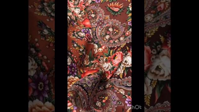 Платок из уплотненной шерстяной ткани с шелк. бахромой "Цвет граната"Артикул: 1875, вид 17 (детали) смотреть онлайн