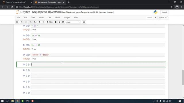 Ders23 - Python'da Karşılaştırma Operatörleri - 2 смотреть онлайн