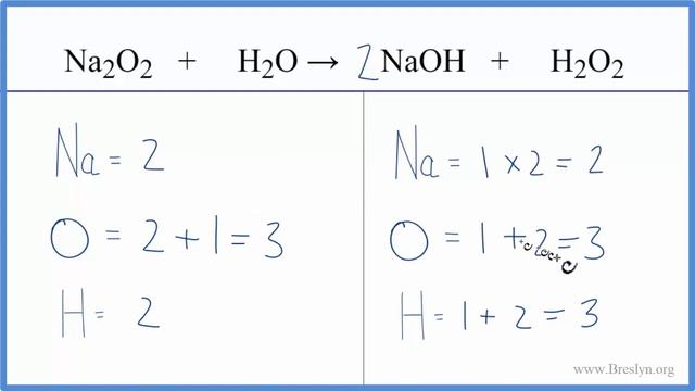 How to Balance Na2O2 + H2O = NaOH + H2O2 (Sodium peroxide + COLD Water) смотреть онлайн