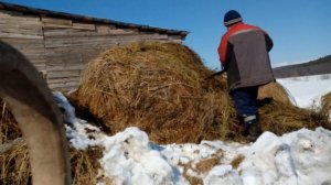 разделка рулона сена