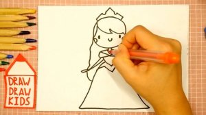 How to draw princess Sleeping Beauty Aurora | Disney princess | Step by step | Draw draw kids