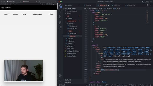 How To Make A Table In React | 3 Minute Crash-Course смотреть онлайн