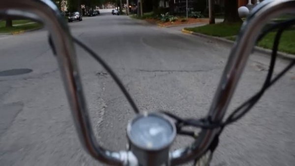 Electric Moped Ride on the Street