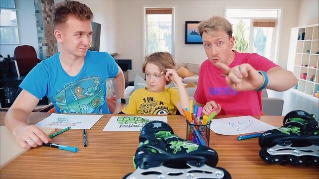 НАРИСУЙ предмет ГЕОМЕТРИЧЕСКИМИ ФИГУРАМИ челлендж ! Кто ХУЖЕ ВСЕХ рисует? Картонка смотреть онлайн