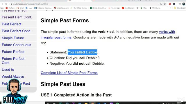 الدرس 20 The Simple Past Tense смотреть онлайн