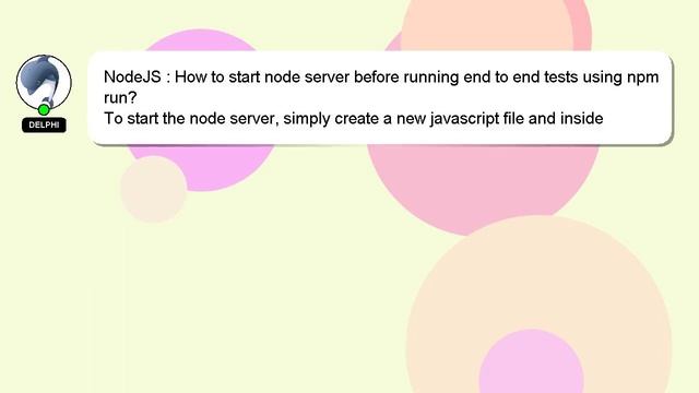 NodeJS : How to start node server before running end to end tests using npm run? смотреть онлайн