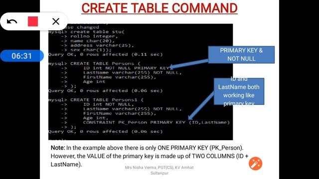 SQL database and table creation commands смотреть онлайн