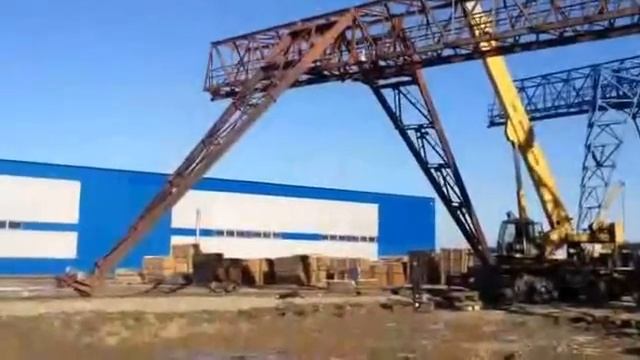 Монтаж козлового крана ККС-10 смотреть онлайн