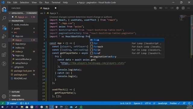 Setup React Table Pagination | React Bootstrap Table2 смотреть онлайн