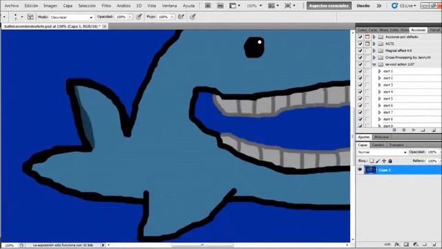Ballena & elote, dibujo [PHOTOSHOP CS5] смотреть онлайн