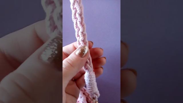 Сумочка крючком. Хлопковый шнур 3мм. смотреть онлайн