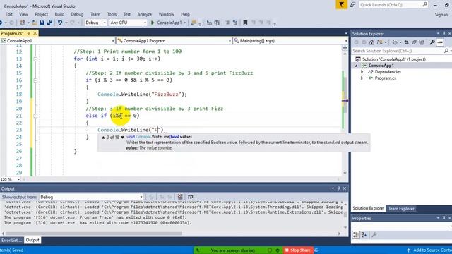 FizzBuzz in C# смотреть онлайн