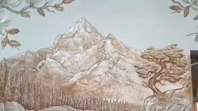 самый красивый барельеф на стене Магнолия природа птицы и водопад мастер-класс смотреть онлайн