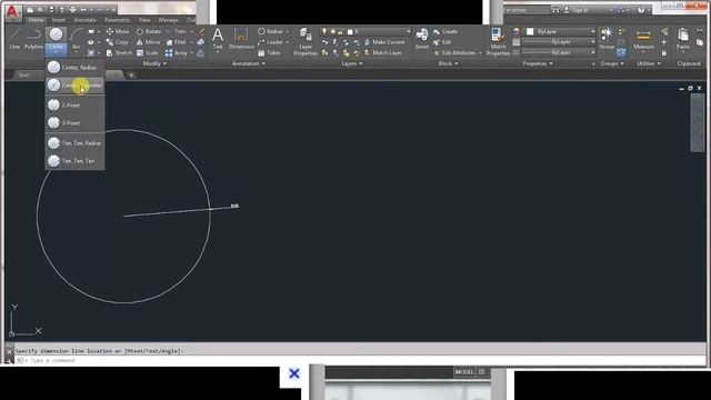 AutoCAD for beginners . How to draw a circle смотреть онлайн
