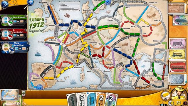 Let's Play Ticket to Ride- 1912 Europe Map смотреть онлайн
