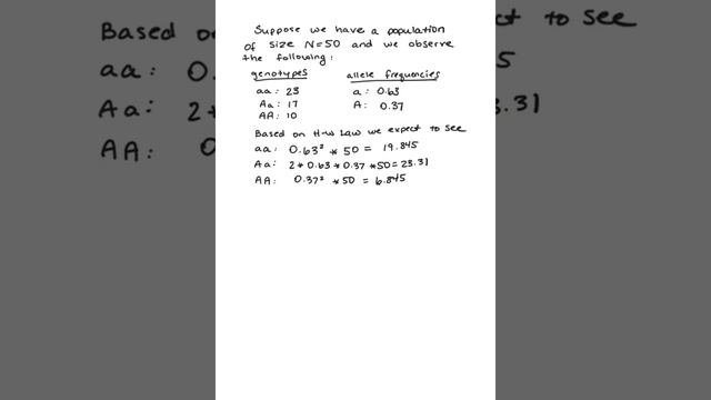 Chi-square test for Hardy-Weinberg Law proportions смотреть онлайн