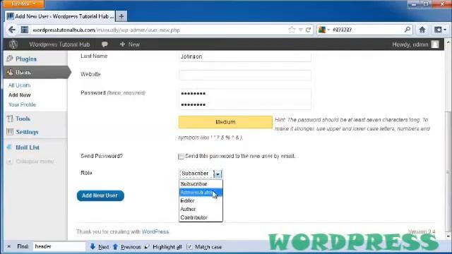 WP 3x Tutorial 20: How to manage Users in Wordpress смотреть онлайн