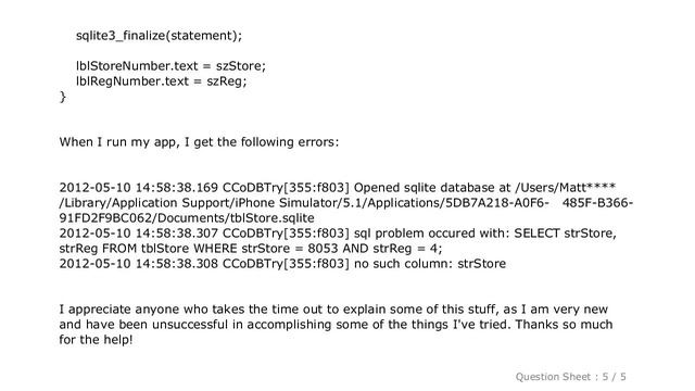 iOS : Creating an SQLite3 database file through Objective-C смотреть онлайн