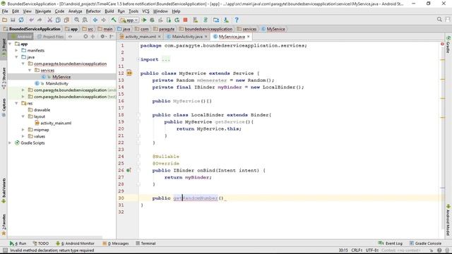 Android bounded service tutorial смотреть онлайн