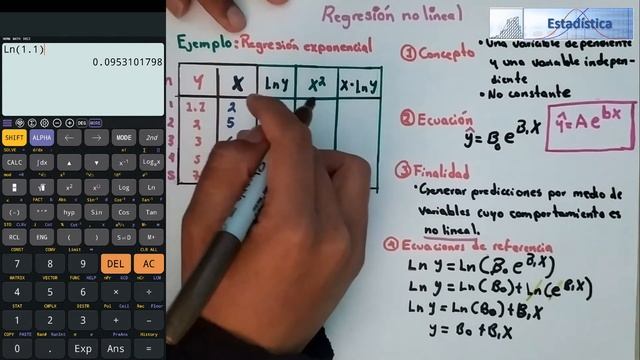 MODELO DE REGRESIÓN EXPONENCIAL SIMPLE смотреть онлайн