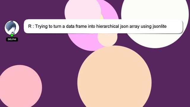R : Trying to turn a data frame into hierarchical json array using jsonlite in r смотреть онлайн