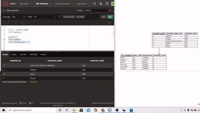 SQL Database Video 5: SELECT FROM table statement | Apex Oracle смотреть онлайн