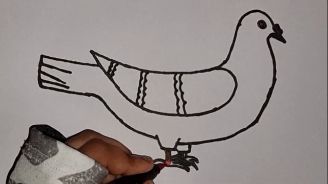 How to draw pigeon | Как нарисовать голубя | Cómo dibujar paloma | Drawings for kids смотреть онлайн
