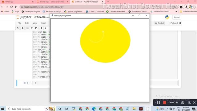 bee Drawing in Python || Python turtle library || Python for beginners смотреть онлайн