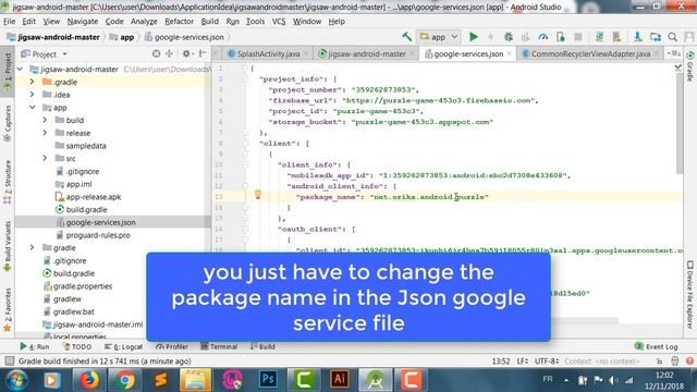 No matching client found for package name android studio-SOLVED смотреть онлайн