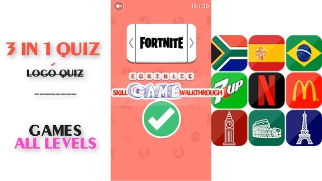 3in1 Quiz : Logo Quiz - Games Level 1 - 30 Walkthrough | SkillGameWalkthrough