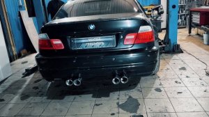 Выхлоп в стиле NFS MW на BMW e46 (Результат ПУШКА)  #выхлоп #exhaust #bmw