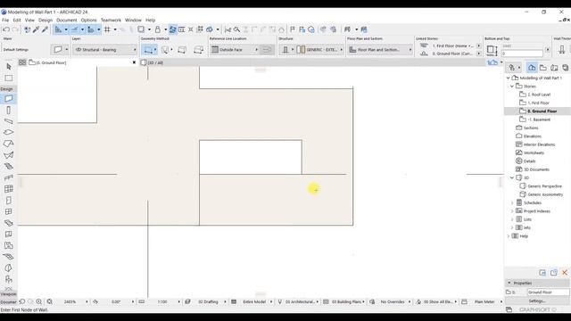 Modelling of Wall part 2 | Modelling of wall in archicad | Wall modelling in archicad смотреть онлайн