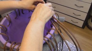 Напольная ваза из ротанга.