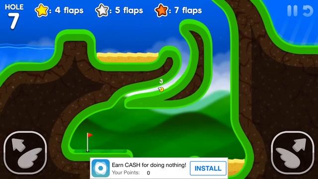 Flappy Golf 2 Golf Land Hole 7 Gold Star Playthrough смотреть онлайн