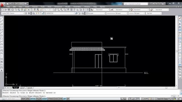 How to draw Front Elevation of Multi-Storey Building in AutoCAD | 3-Storeyed Building | AutoCAD смотреть онлайн