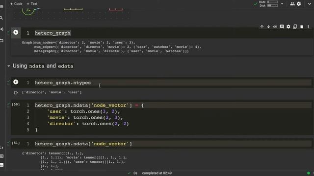 Adding and Accessing Node and Edge features to the Heterogeneous Graphs in DGL смотреть онлайн