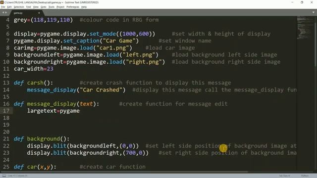 Python Program for car race,How To create a simple game using python,simple python programs. смотреть онлайн