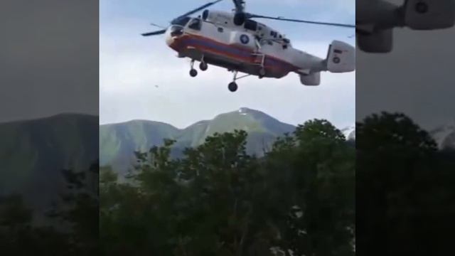 Заход на посадку, вертодром "Роза Хутор - D" смотреть онлайн
