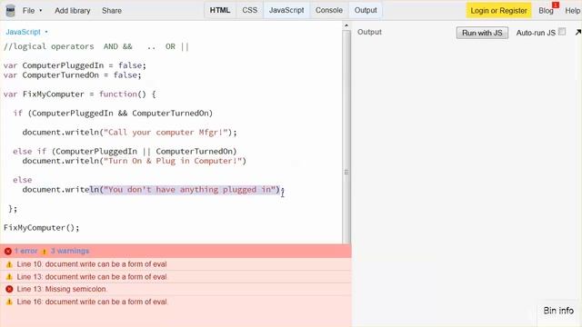 Logical Operators in Java Script | Java Script Course | Episode 5 смотреть онлайн