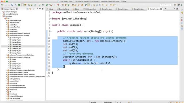 HashSet Class In Java смотреть онлайн