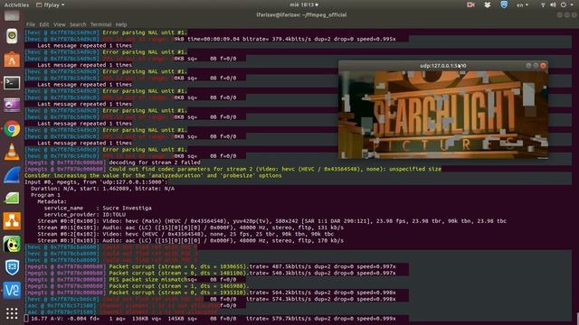 Running ffmpeg and ffplay with x265 encoder in a local machine смотреть онлайн