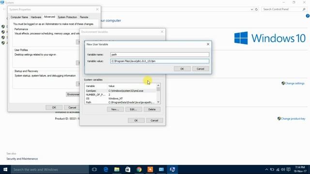 How to set Path of Java in Windows 10 смотреть онлайн