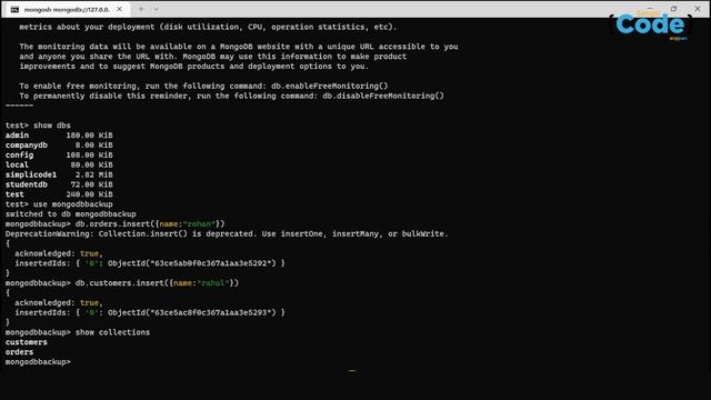 Backup and Restore in MongoDB | MongoDB Tutorial for Beginners | MongoDB Basics | SimpliCode смотреть онлайн