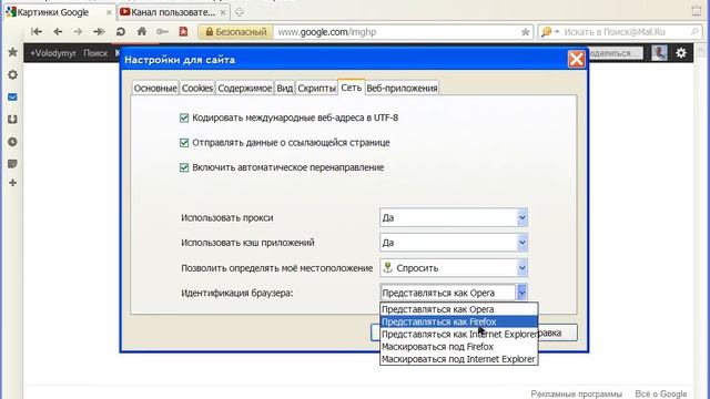 Браузер Opera - Поиск по картинкам Google Image смотреть онлайн